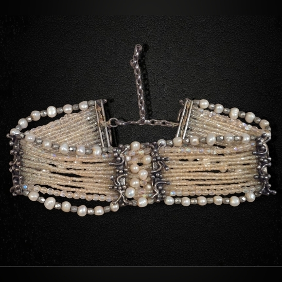 Jewelry - Vintage Edwardian Pearl Beaded Choker Necklace EUC